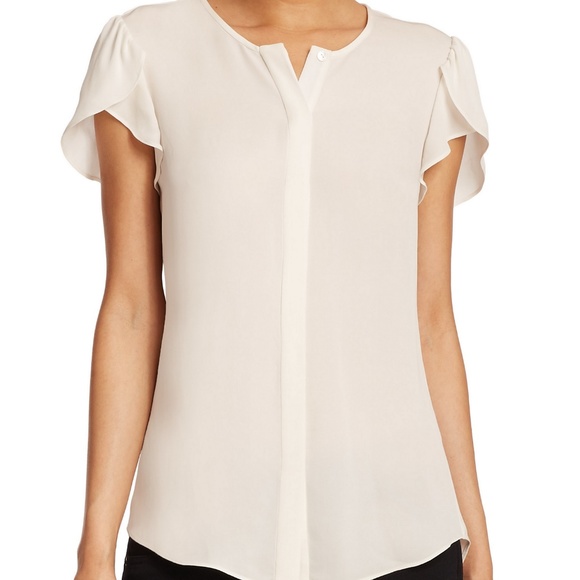 NWT Diane von Furstenberg DVF Silk Blouse - Ivory Top for Work or Casual - Picture 5 of 9